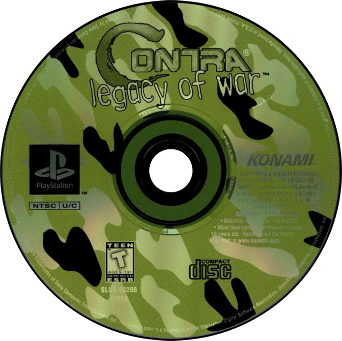 Contra Legacy of War media 6 for Playstation